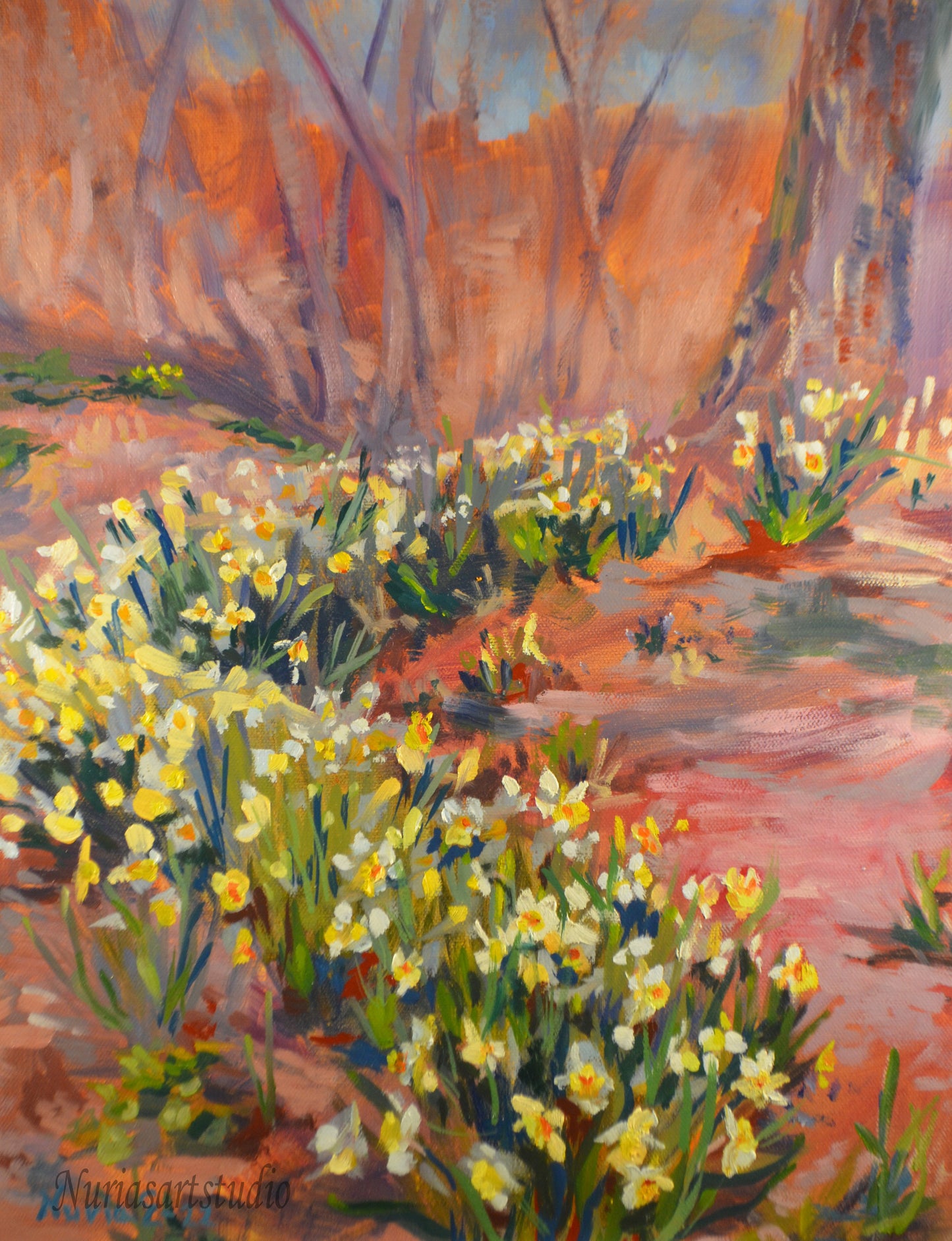Cascade de jonquilles