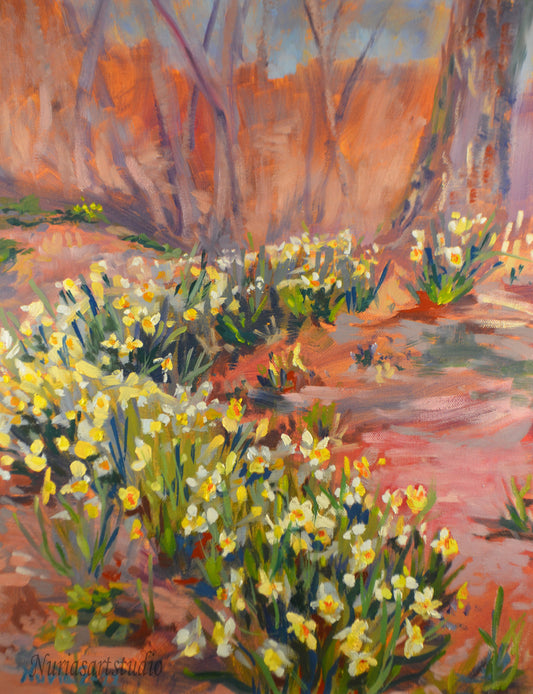 Cascade of daffodils