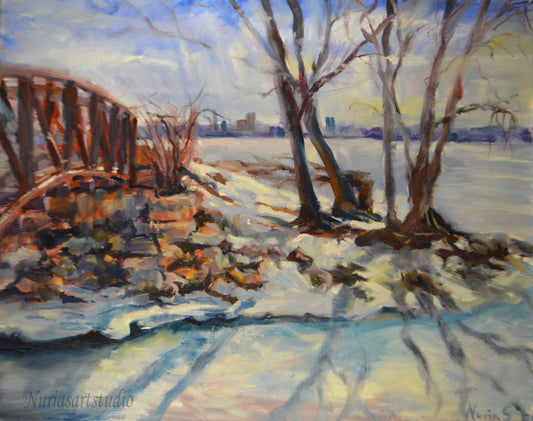 Icy lake